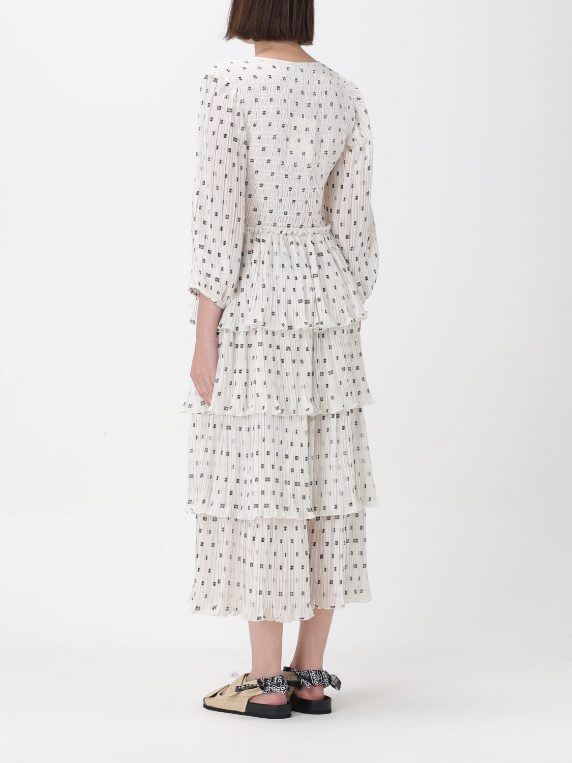 GANNI DRESS: Dress woman Ganni, White - Img 2