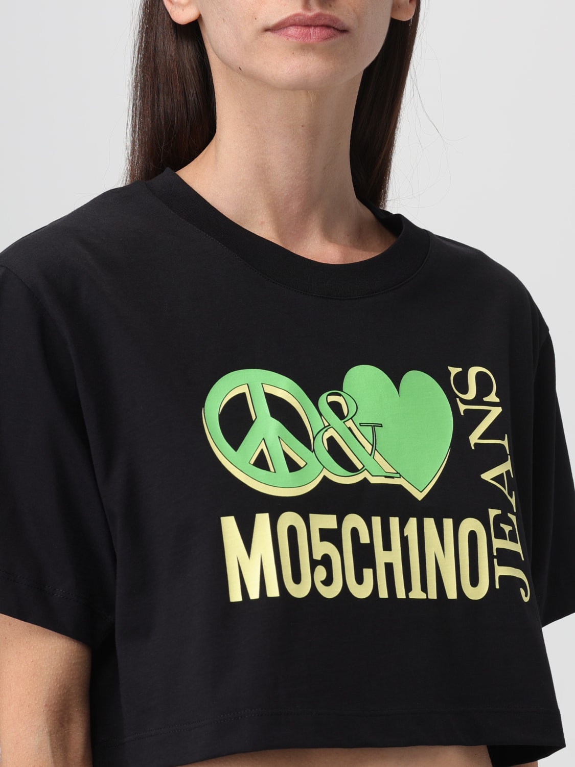 MOSCHINO JEANS T-SHIRT: T-shirt woman Moschino Jeans, Black - Img 3