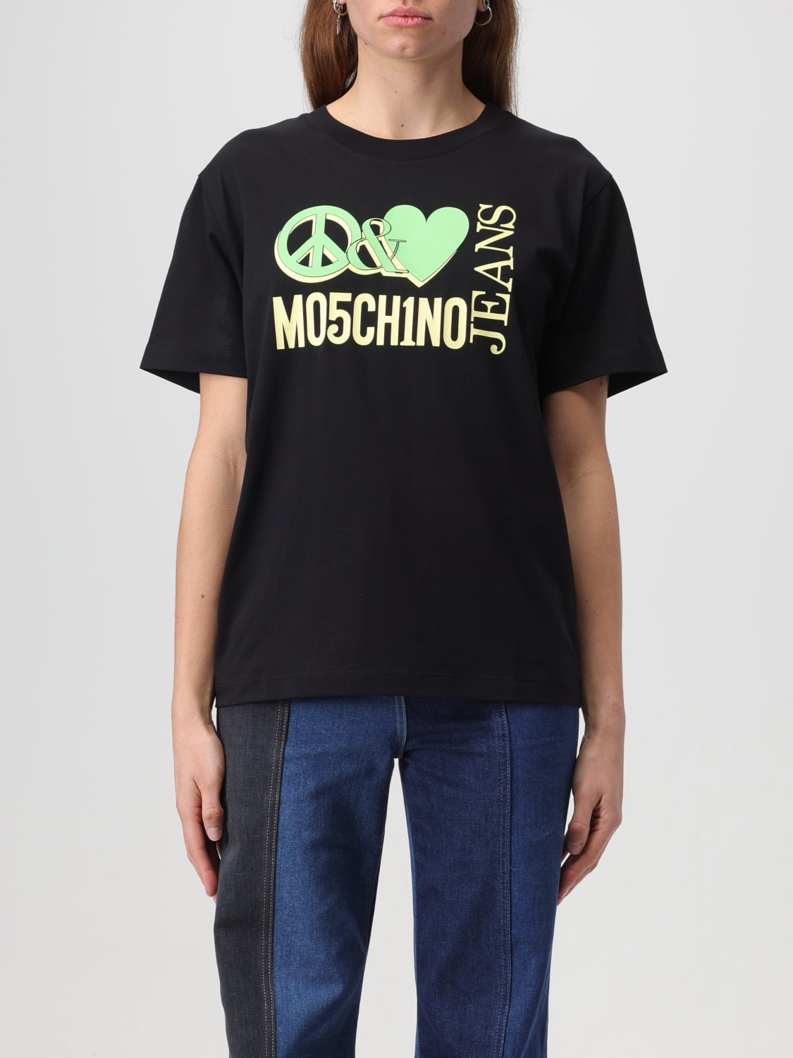 MOSCHINO JEANS CAMISETA: Camiseta mujer Moschino Jeans, Negro - Img 1