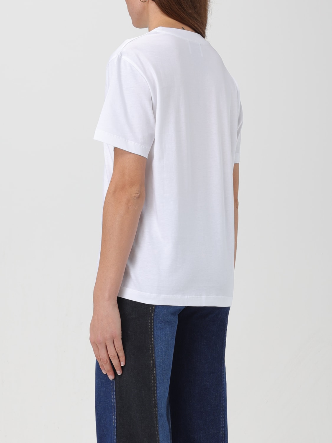 MOSCHINO JEANS CAMISETA: Camiseta mujer Moschino Jeans, Blanco - Img 2