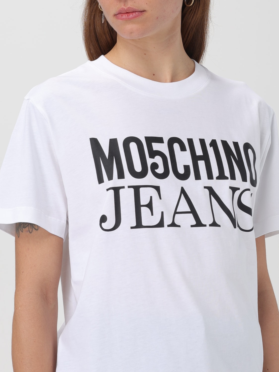 MOSCHINO JEANS CAMISETA: Camiseta mujer Moschino Jeans, Blanco - Img 3