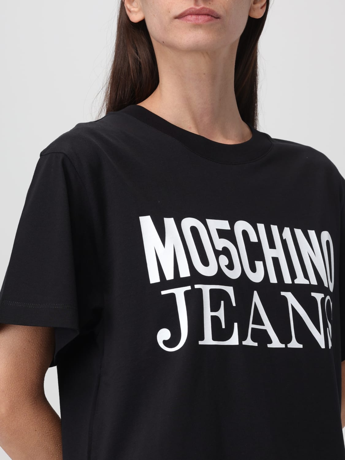 MOSCHINO JEANS T-SHIRT: T-shirt woman Moschino Jeans, Black - Img 3