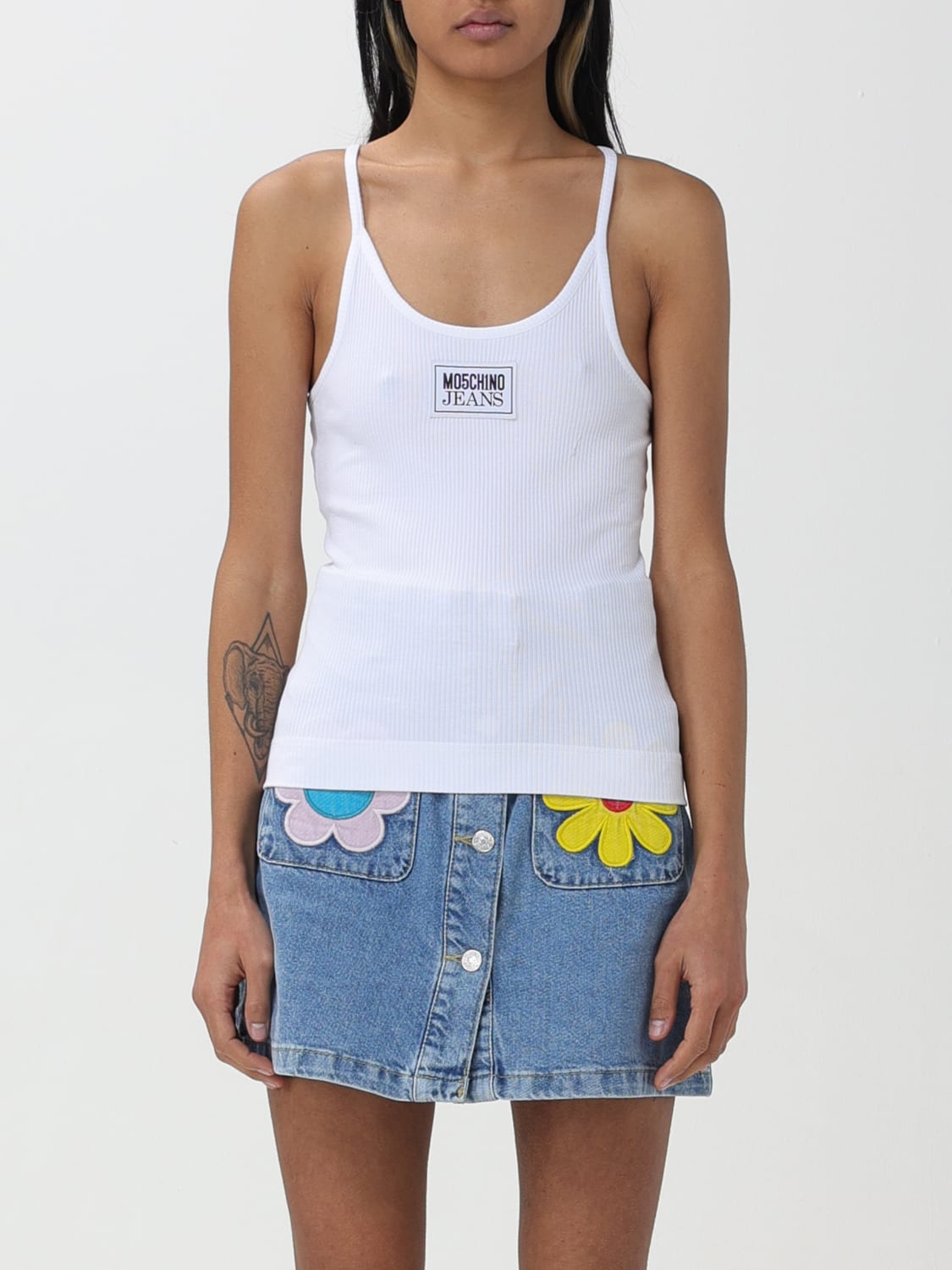 MOSCHINO JEANS TOP: Top woman Moschino Jeans, White - Img 1