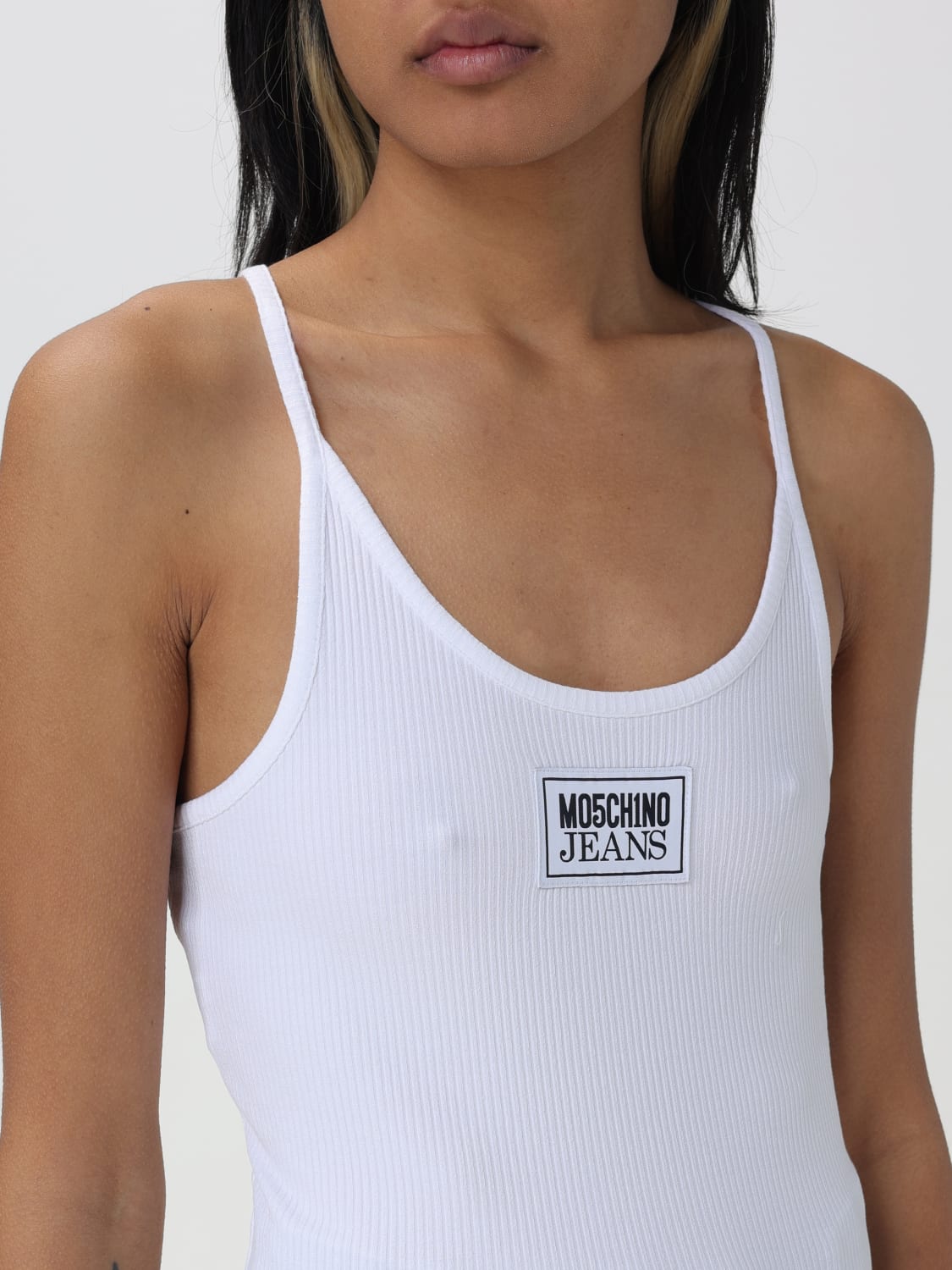 MOSCHINO JEANS TOP: Top woman Moschino Jeans, White - Img 4