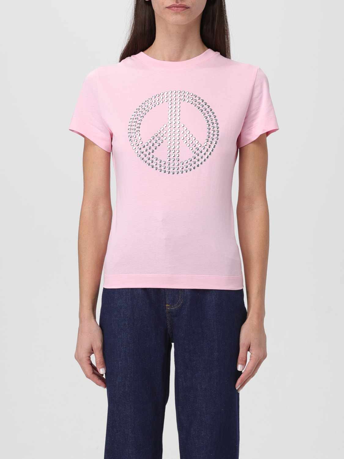 MOSCHINO JEANS T-SHIRT: T-shirt woman Moschino Jeans, Pink - Img 1