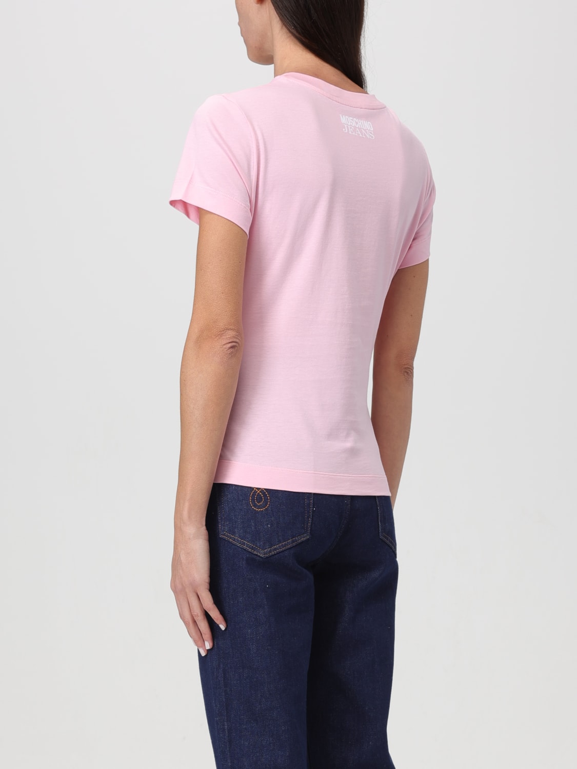 MOSCHINO JEANS T-SHIRT: T-shirt woman Moschino Jeans, Pink - Img 2