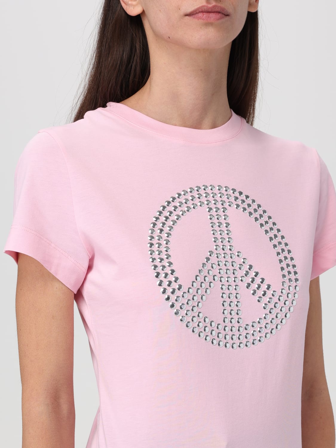 MOSCHINO JEANS T-SHIRT: T-shirt woman Moschino Jeans, Pink - Img 3