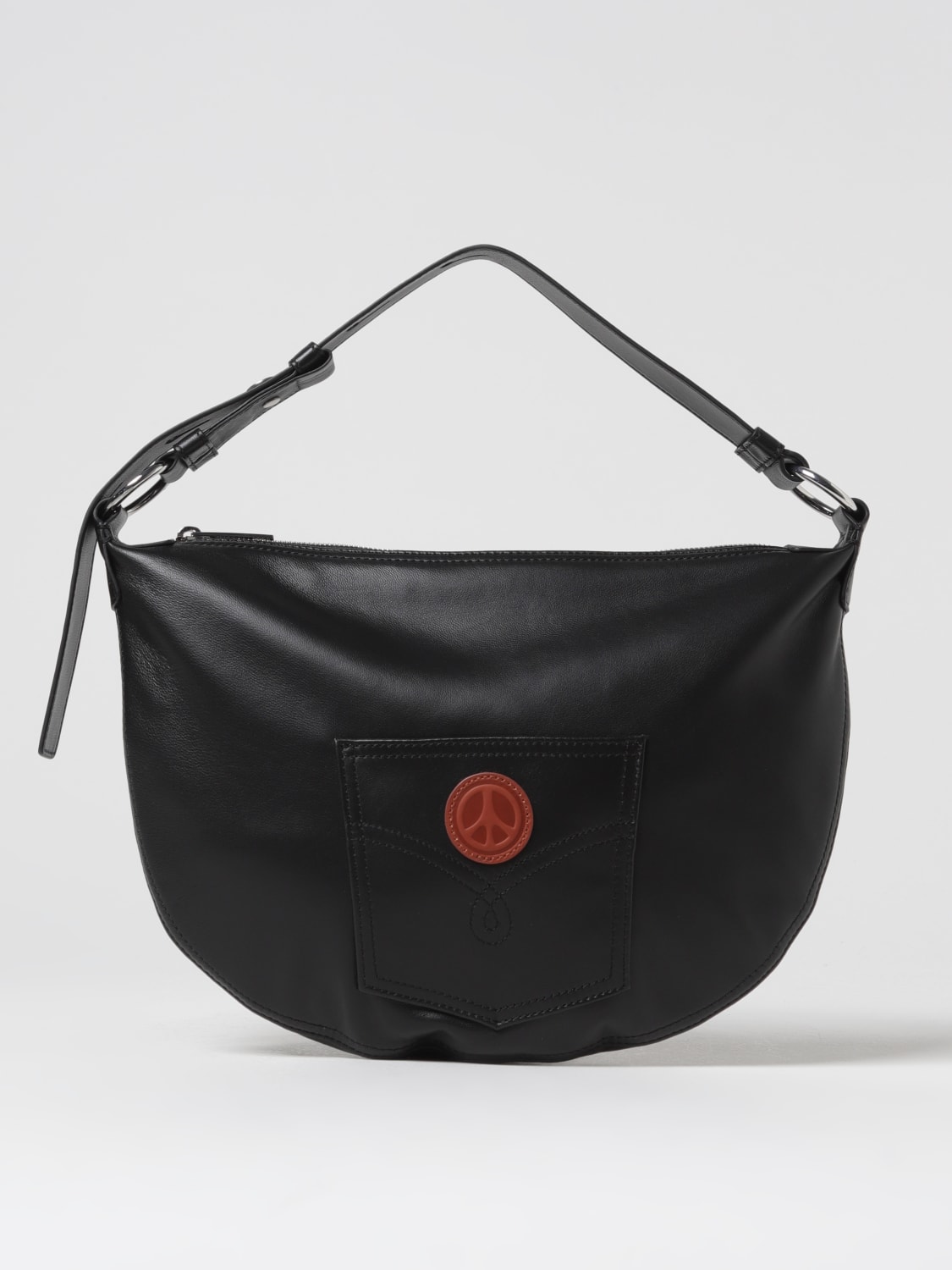 MOSCHINO JEANS BORSA A SPALLA: Borsa Moschino Jeans in pelle sintetica, Nero - Img 1