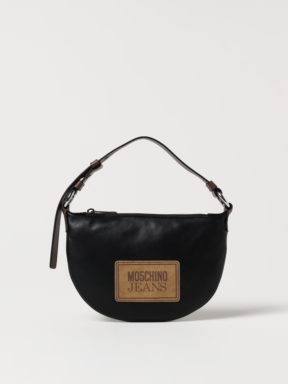 MOSCHINO JEANS BORSA MINI: Borsa Moschino Jeans in nappa sintetica, Nero - Img 1