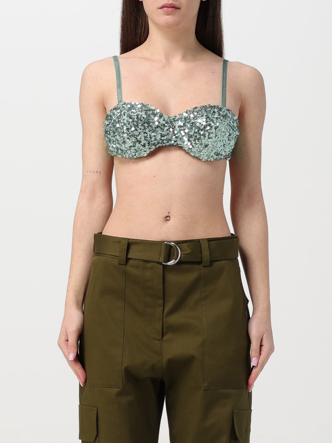 MOSCHINO JEANS TOP: Top mujer Moschino Jeans, Verde - Img 1