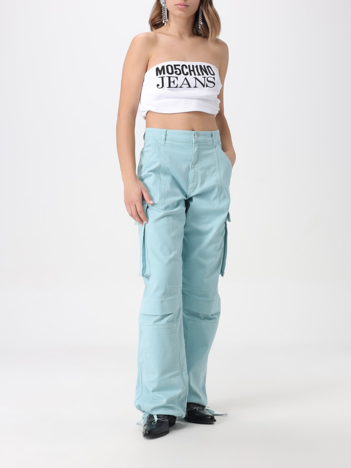 MOSCHINO JEANS トップス: トップス レディース Moschino Jeans, ホワイト - Img 2