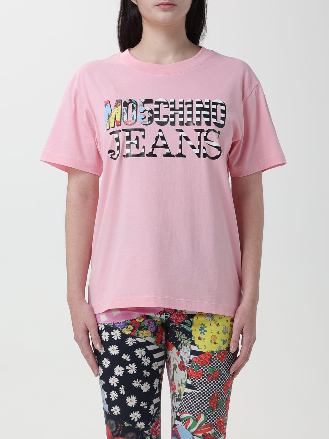 MOSCHINO JEANS T-SHIRT: T-shirt femme Moschino Jeans, Rose - Img 1