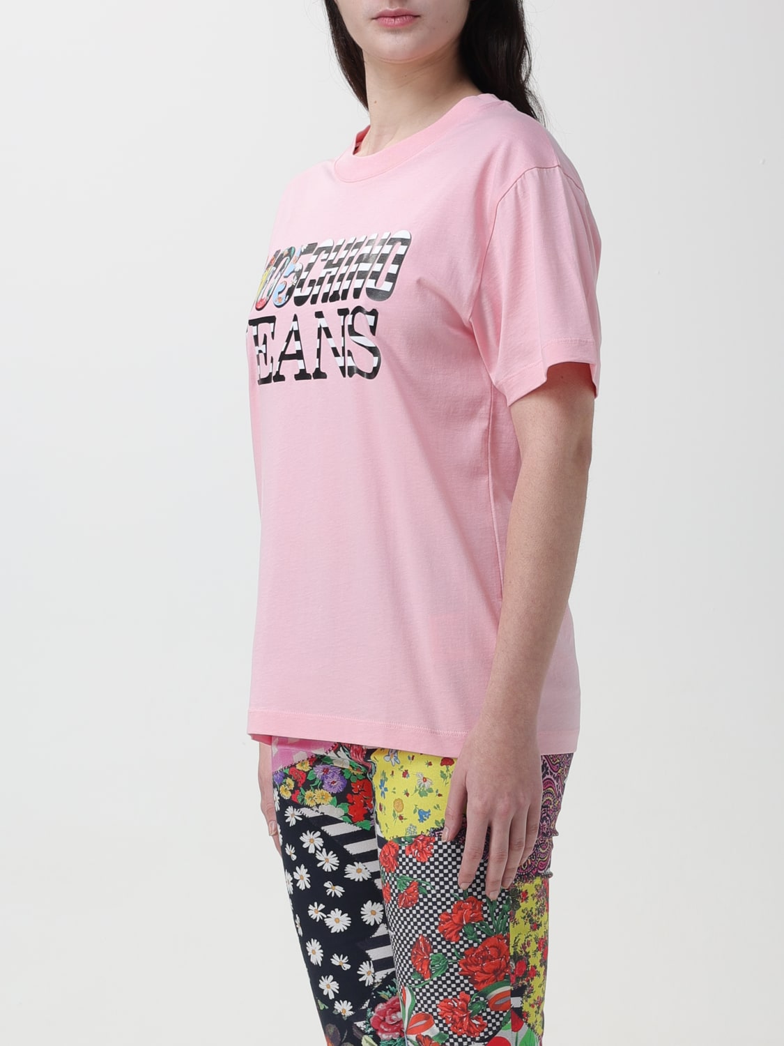 MOSCHINO JEANS T-SHIRT: T-shirt woman Moschino Jeans, Pink - Img 3