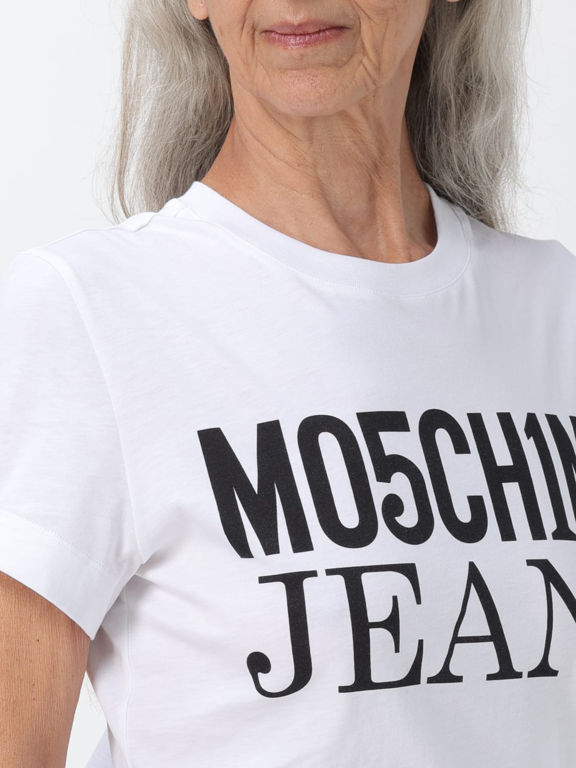 MOSCHINO JEANS T-SHIRT: T-shirt woman Moschino Jeans, White - Img 4