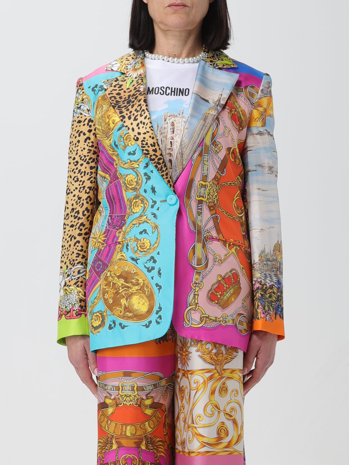 MOSCHINO COUTURE 西服外套: 西服外套 女士 Moschino Couture, 印花/多色 - Img 1