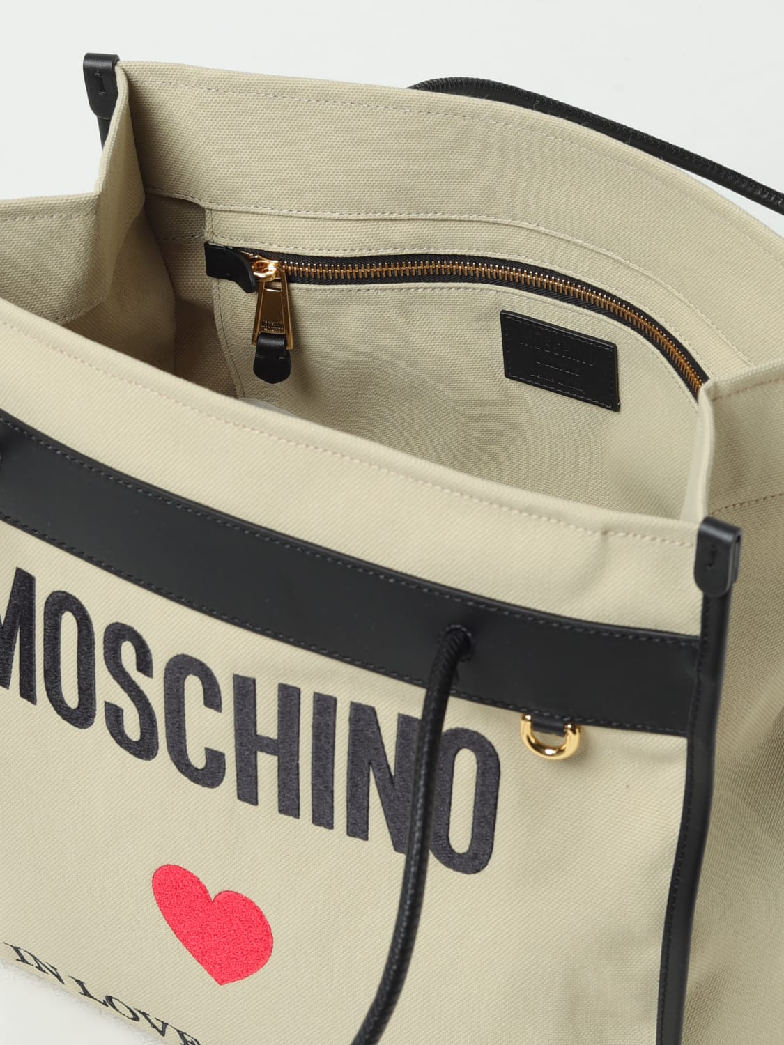 MOSCHINO COUTURE TOTE BAGS: Shoulder bag woman Moschino Couture, Beige - Img 3