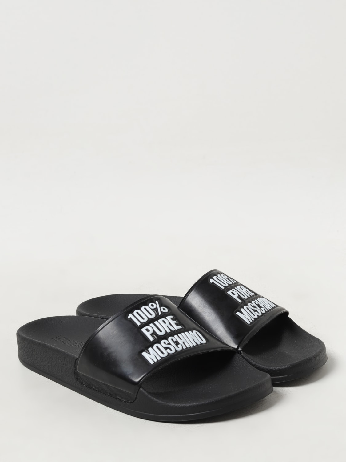 MOSCHINO COUTURE FLAT SANDALS: Shoes woman Moschino Couture, Black - Img 2