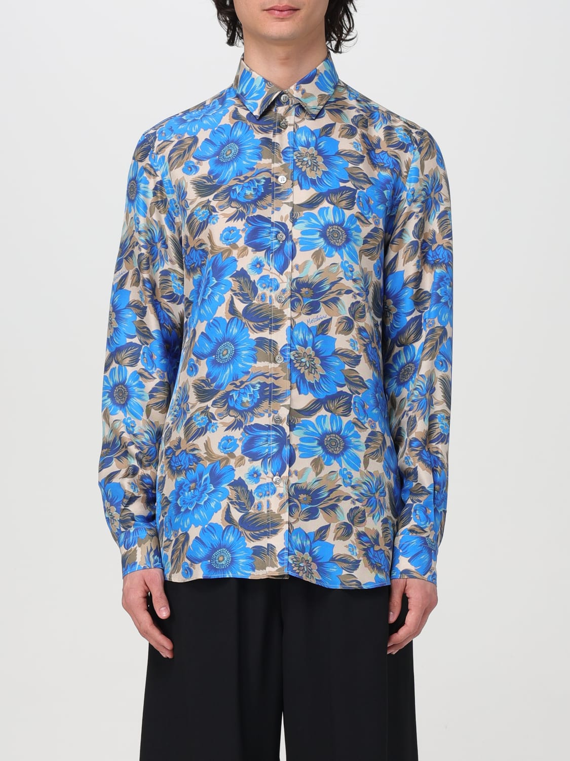 MOSCHINO COUTURE SHIRT: Shirt men Moschino Couture, Gnawed Blue - Img 1