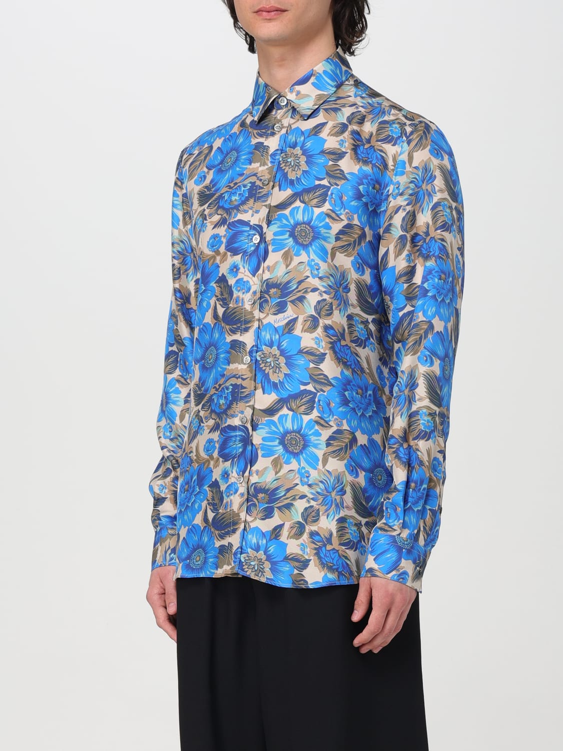 MOSCHINO COUTURE CAMISA: Camisa hombre Moschino Couture, Azul Claro - Img 4