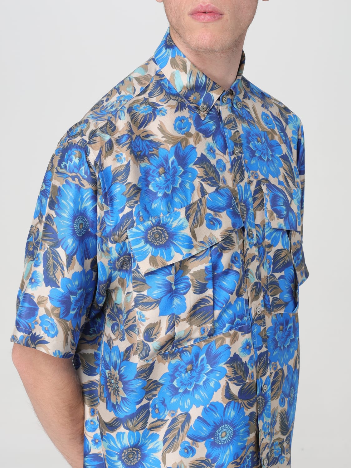 MOSCHINO COUTURE SHIRT: Shirt men Moschino Couture, Gnawed Blue - Img 4