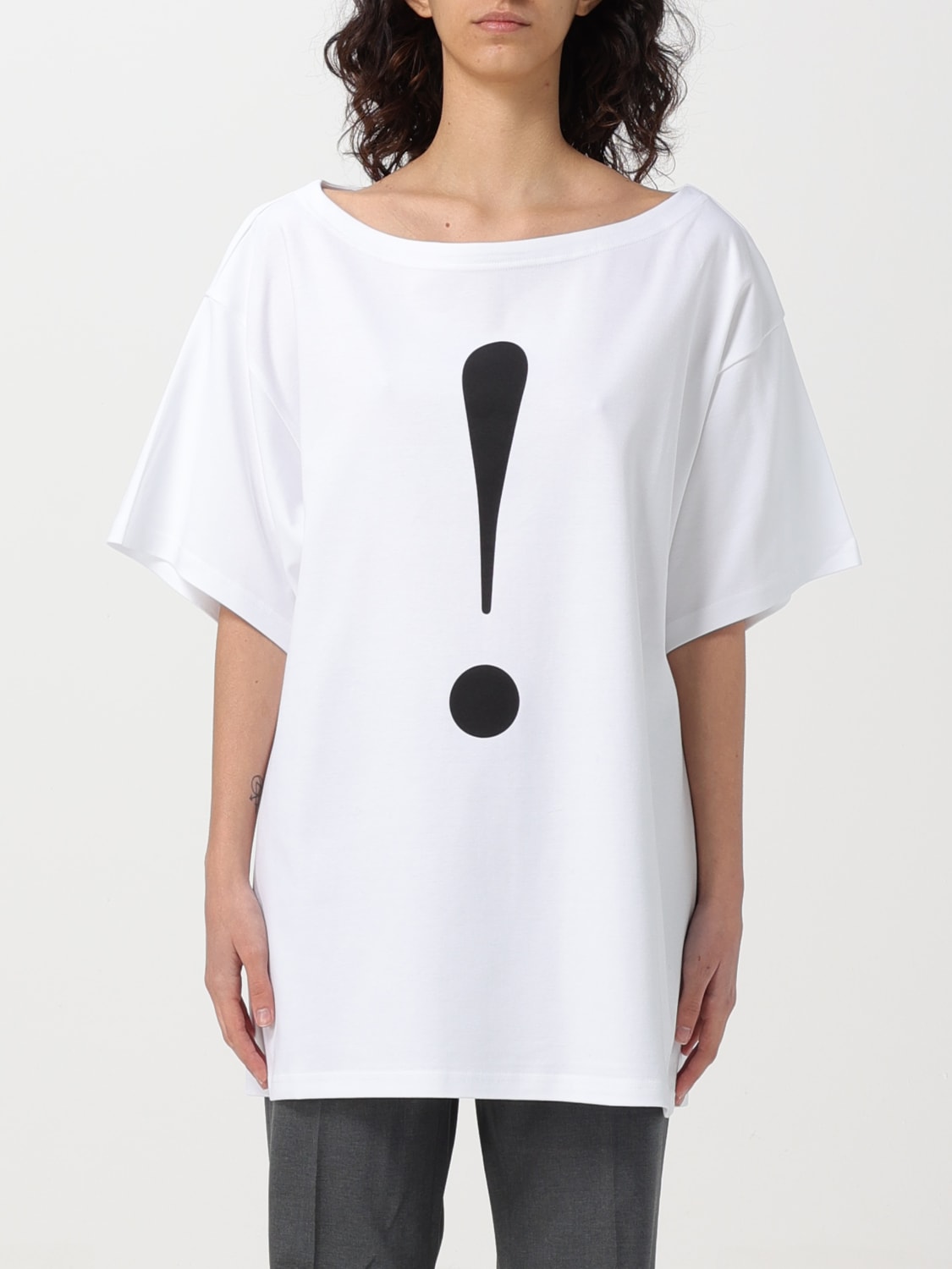 MOSCHINO COUTURE T-SHIRT: T-shirt femme Moschino Couture, Blanc - Img 1