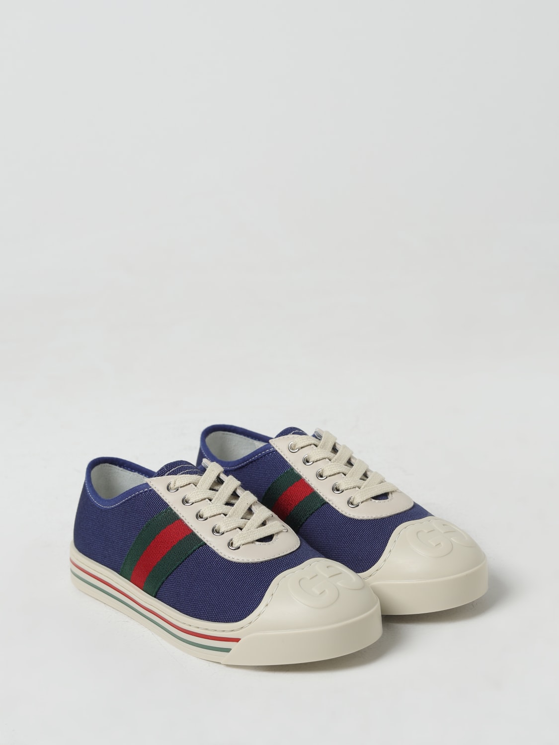 GUCCI SNEAKERS: Sneakers Gucci in cotone e gomma , Royal - Img 2