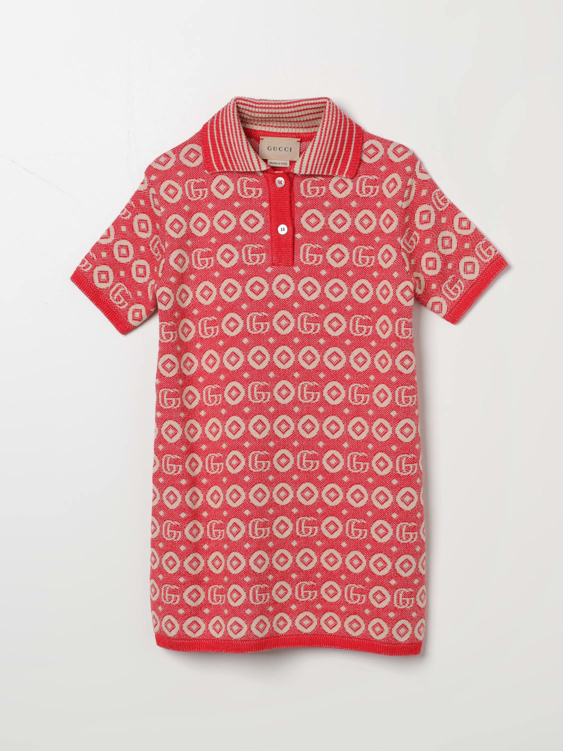 GUCCI Abito a polo GG Rosso Abito Gucci 769265XKDRV online su GIGLIO.COM