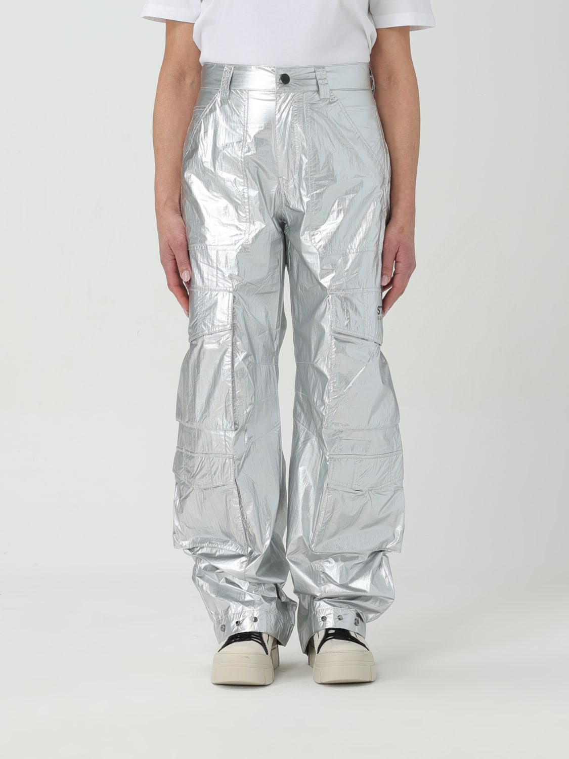 GOLDEN GOOSE PANTS: Pants woman Golden Goose, Silver - Img 1