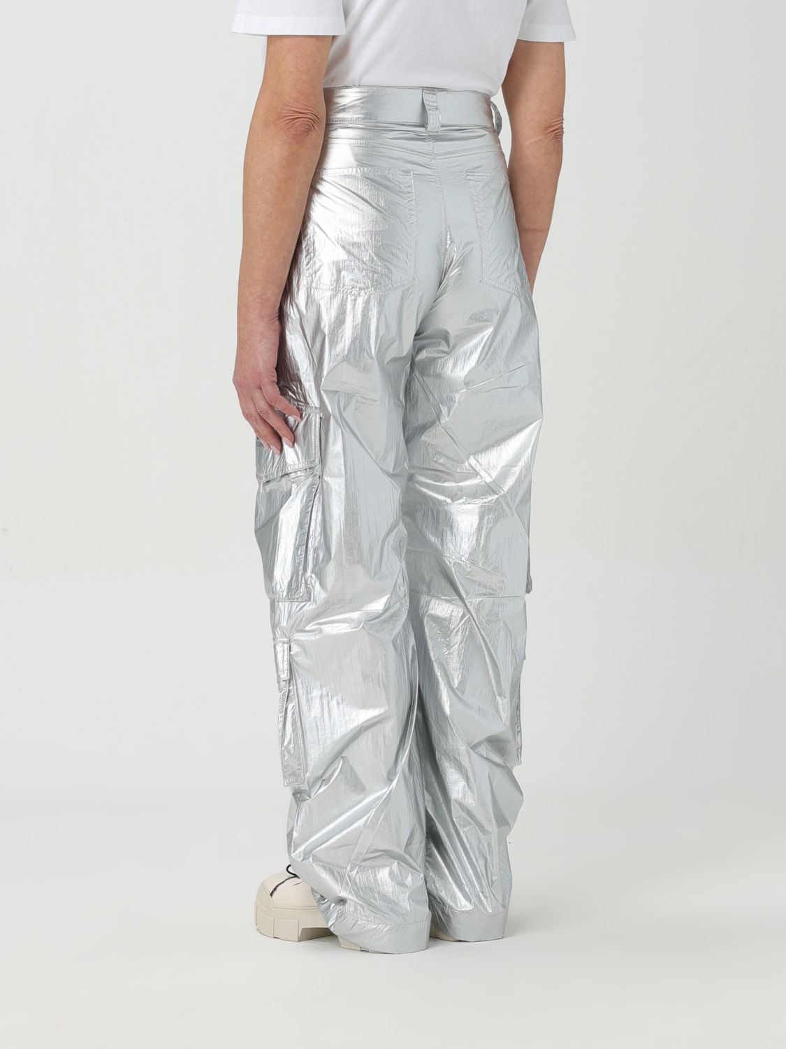 GOLDEN GOOSE PANTS: Pants woman Golden Goose, Silver - Img 3