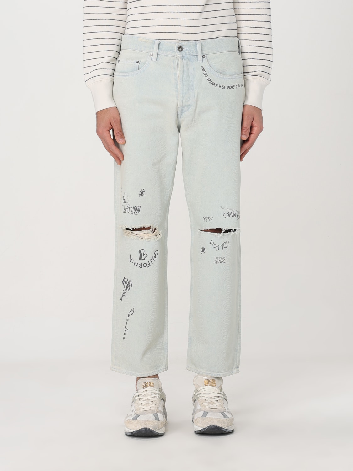 Golden Goose Outlet Jeans uomo Denim Jeans Golden Goose GMP01186P00063550100 online su GIGLIO.COM