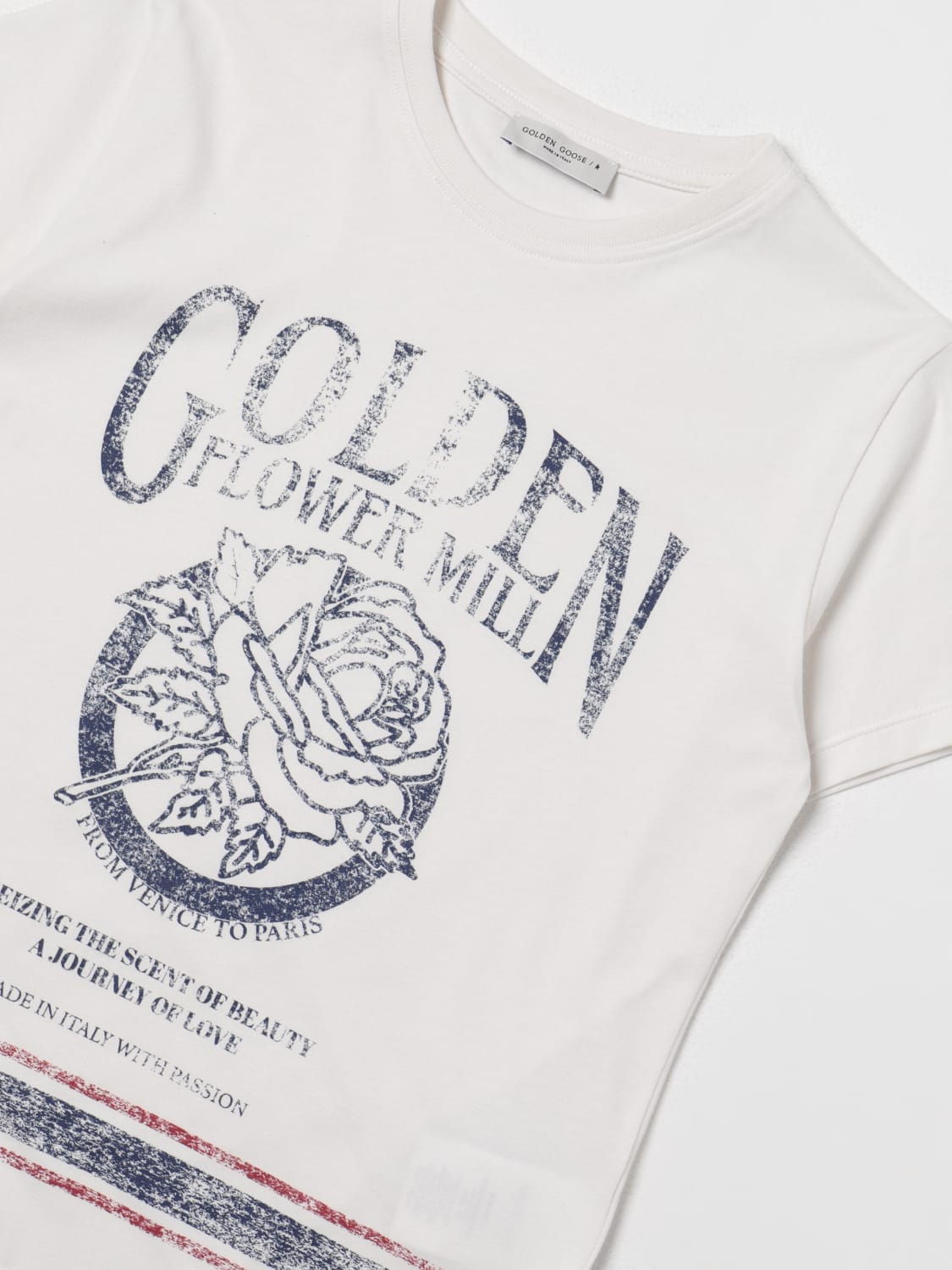 GOLDEN GOOSE 티셔츠: 티셔츠 남아 Golden Goose, 화이트 - Img 3