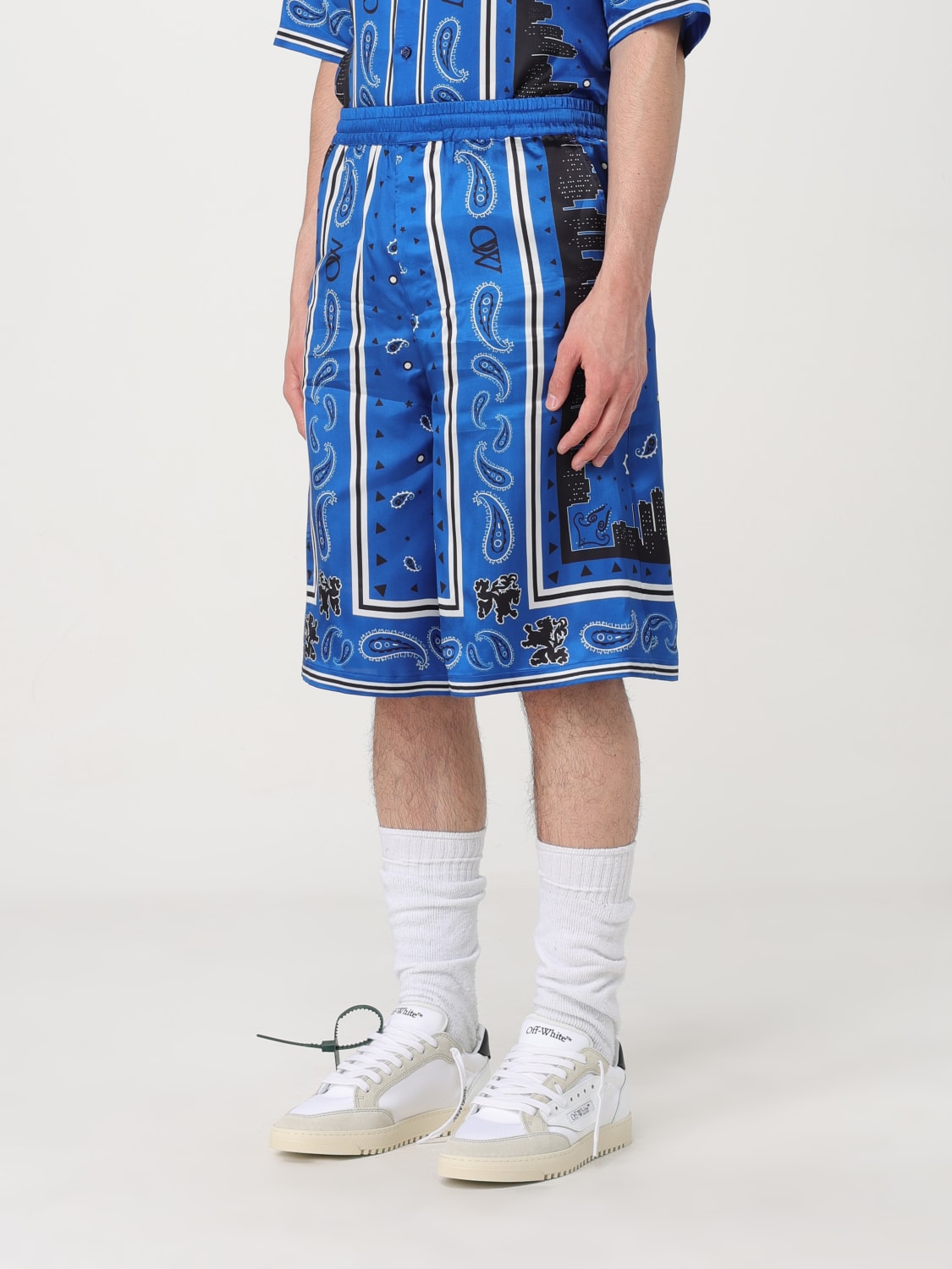 OFF-WHITE SHORT: Short men Off-white, Blue - Img 4