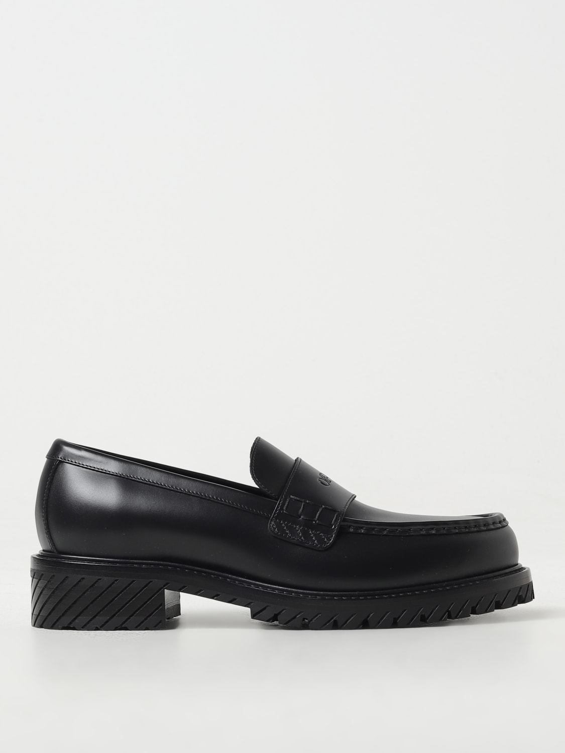 OFF-WHITE: Shoes men - Black | Off-White loafers OMIG009C99LEA001 ...