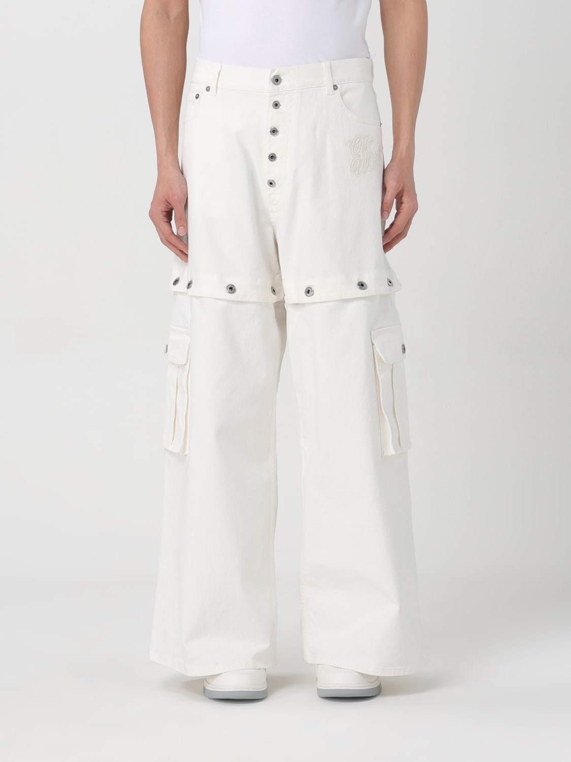 OFF-WHITE JEANS: Jeans men Off-white, White - Img 1