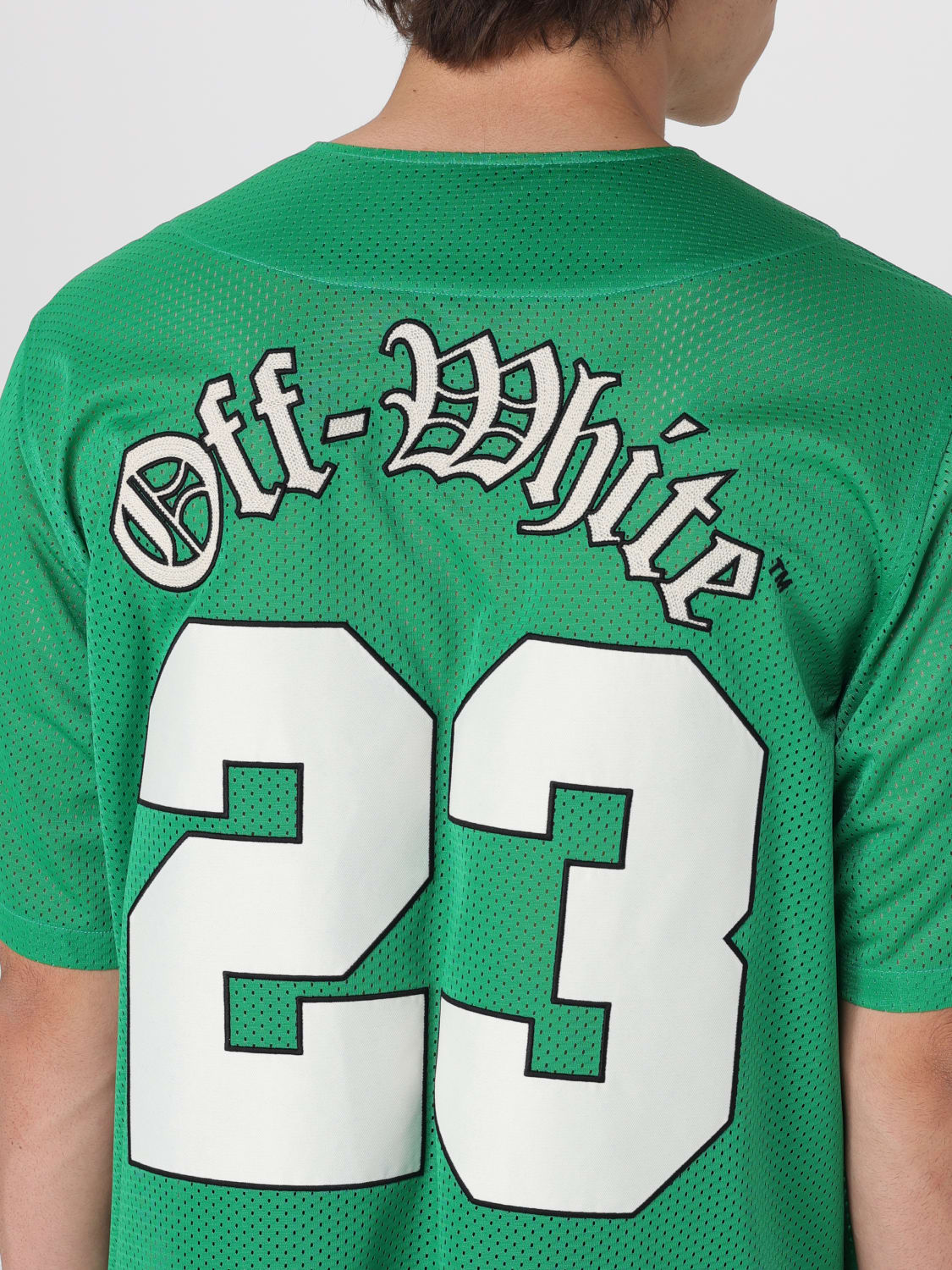 Off white t shirt green best sale