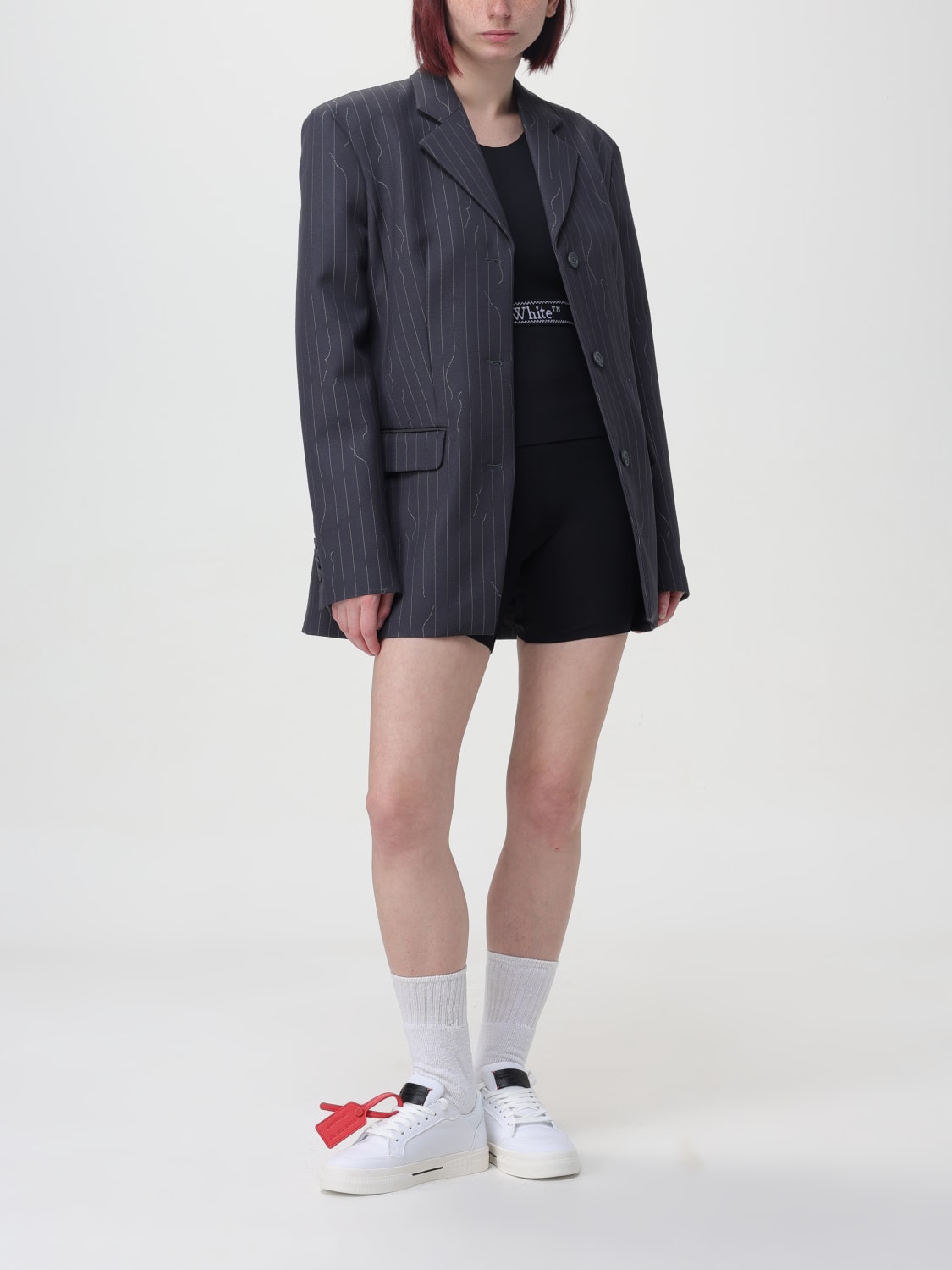 OFF-WHITE BLAZER: Blazer woman Off-white, Grey - Img 2