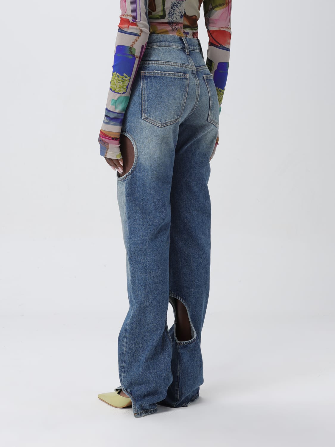 OFF-WHITE JEANS: Pants woman Off-white, Denim - Img 3