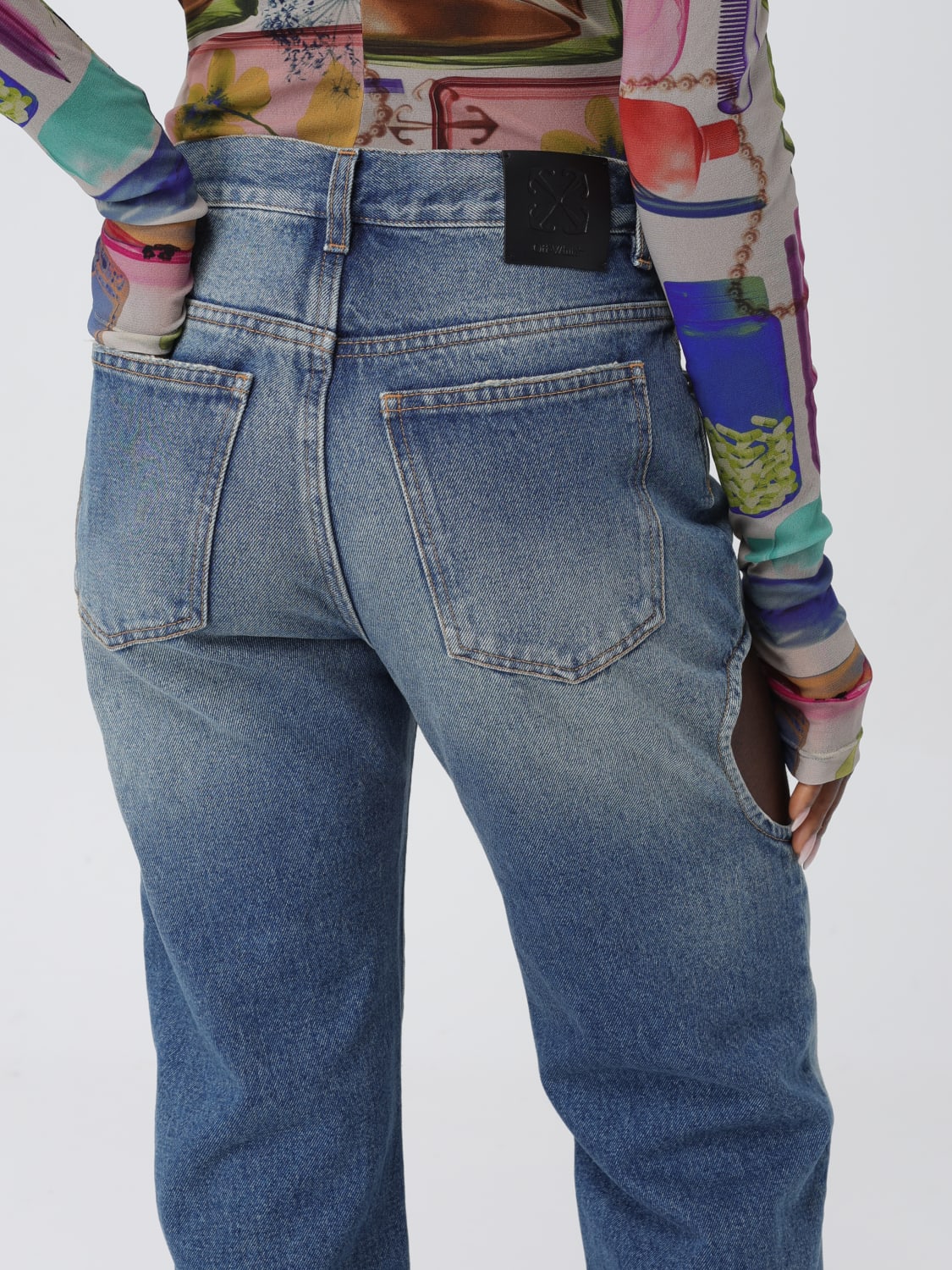 OFF-WHITE JEANS: Pants woman Off-white, Denim - Img 5