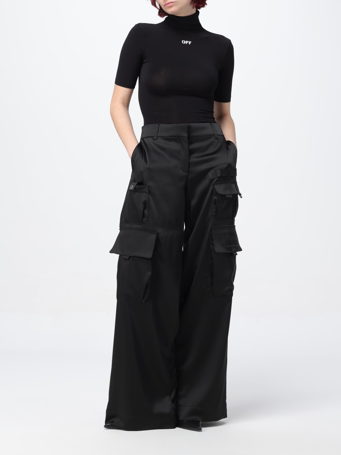 OFF-WHITE PANTS: Pants woman Off-white, Black - Img 2