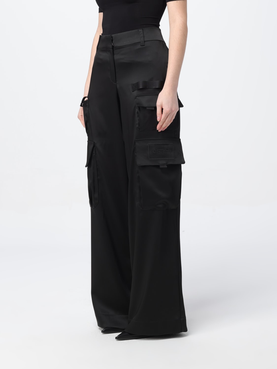 OFF-WHITE PANTS: Pants woman Off-white, Black - Img 4