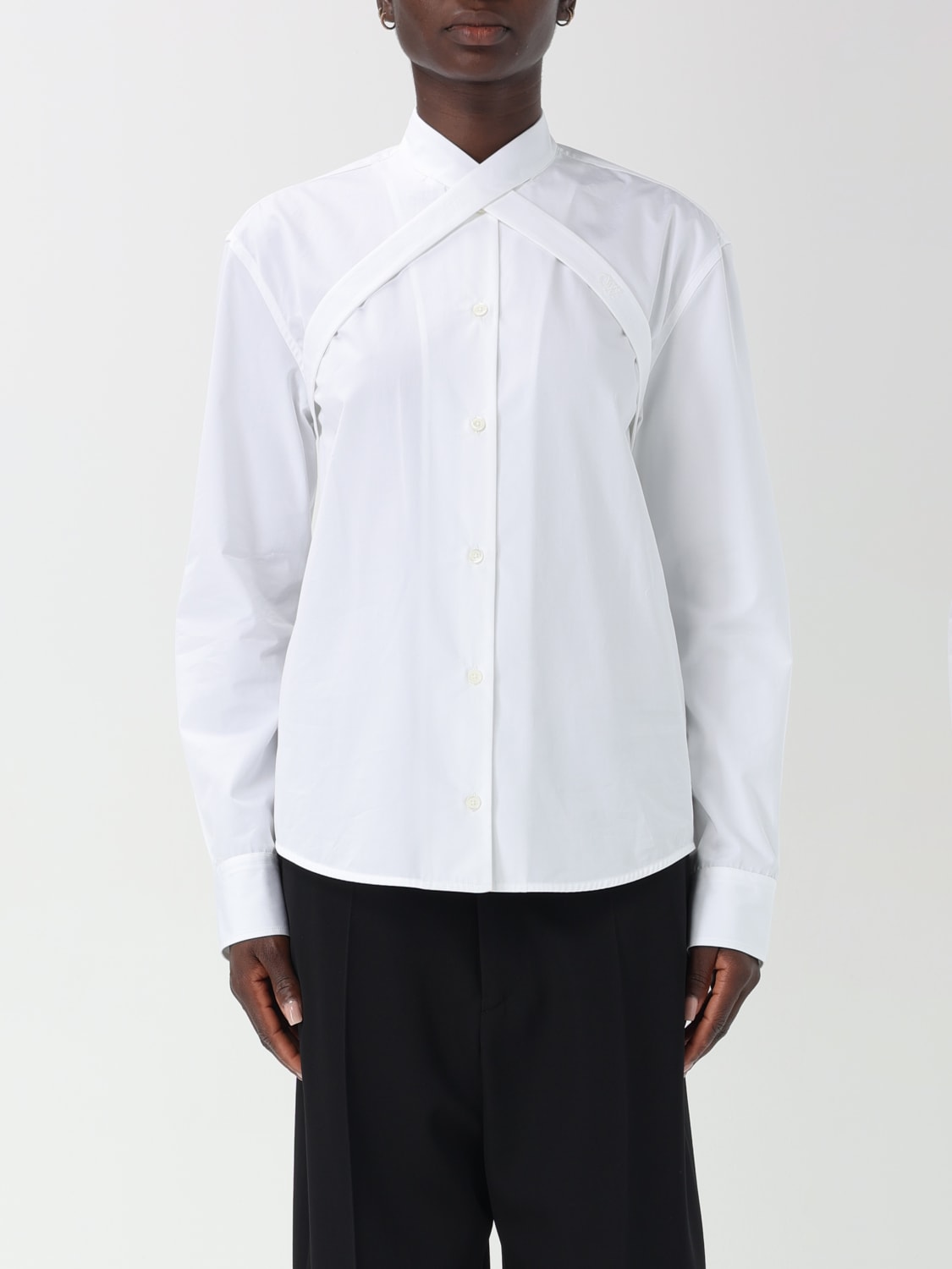 OFF-WHITE CAMISA: Camisa mujer Off-white, Blanco - Img 1