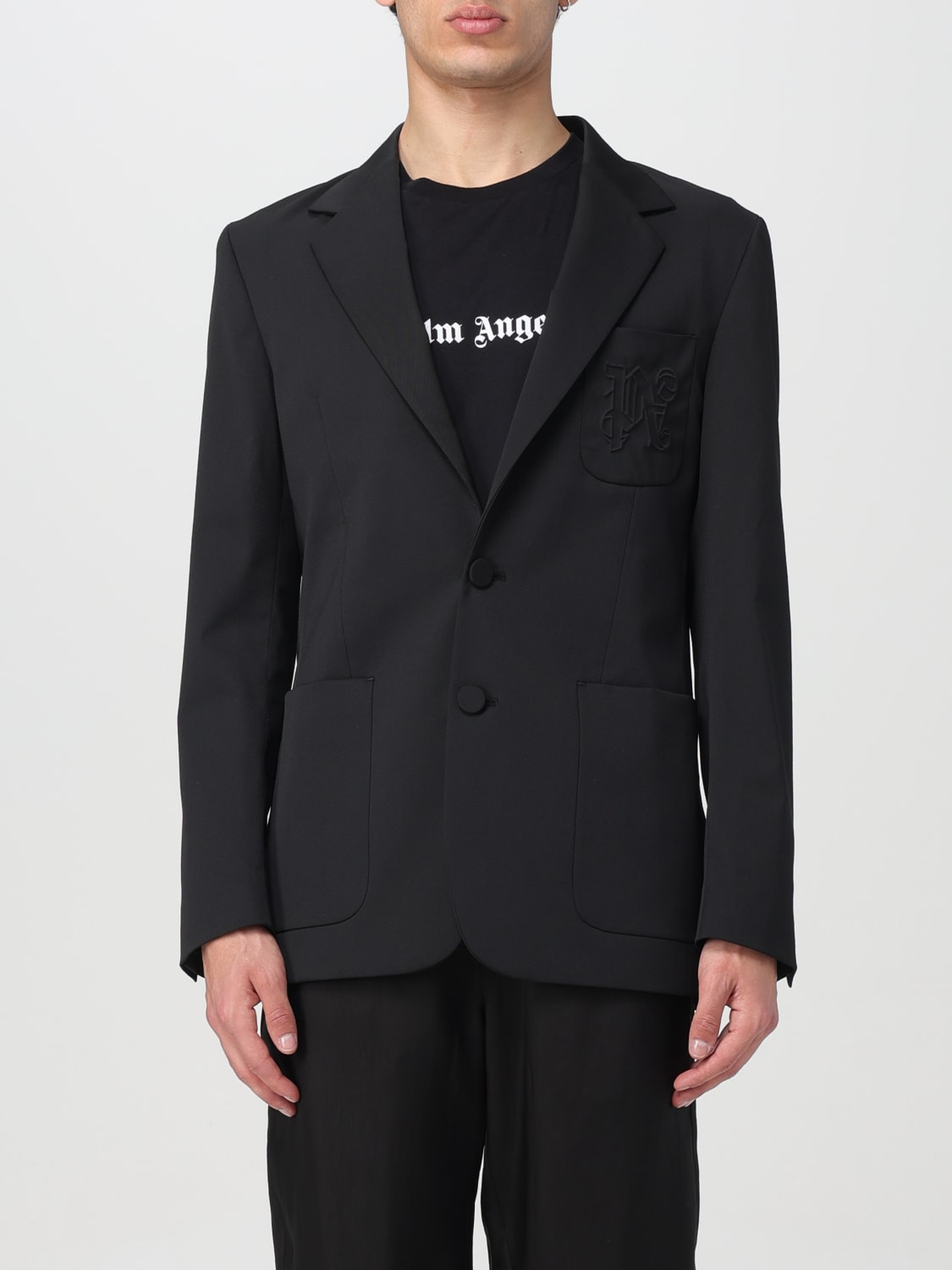 PALM ANGELS BLAZER: Blazer a monopetto Palm Angels, Nero - Img 1