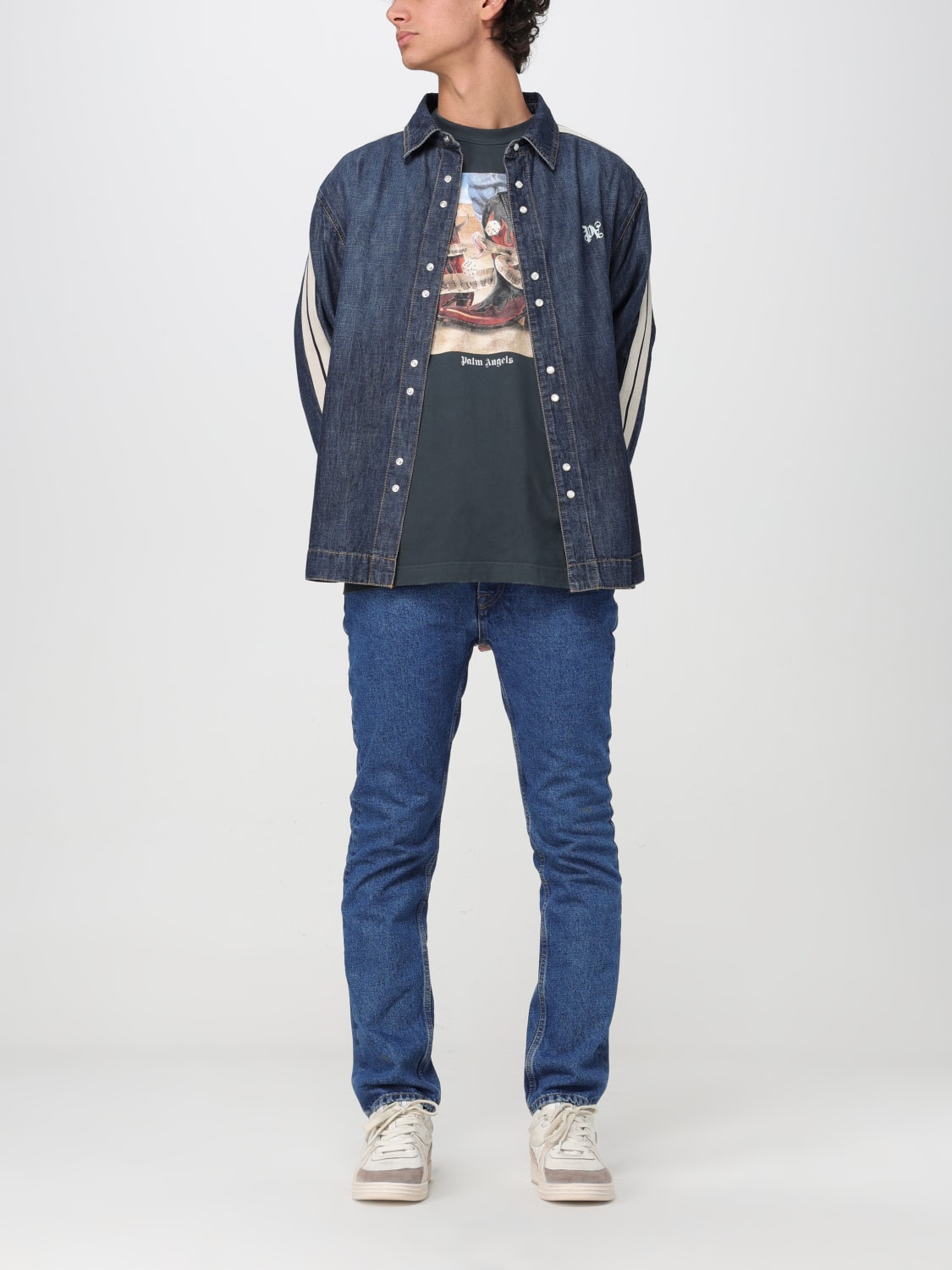 PALM ANGELS JACKET: Jacket men Palm Angels, Denim - Img 2