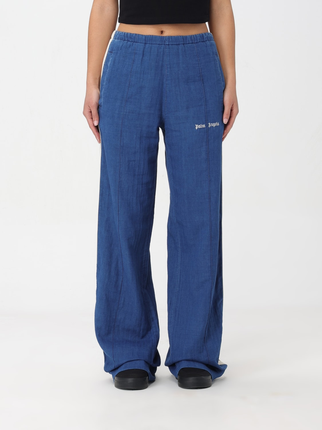 PALM ANGELS PANTALONE: Pantalone donna Palm Angels, Blue - Img 1