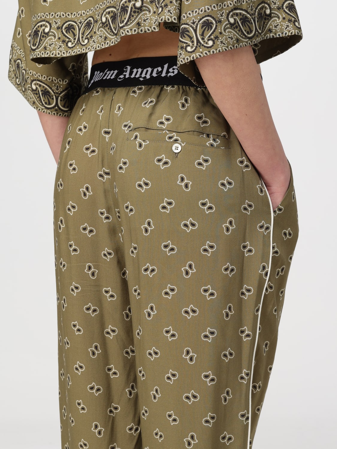 PALM ANGELS PANTALONE: Pantalone donna Palm Angels, Militare - Img 5