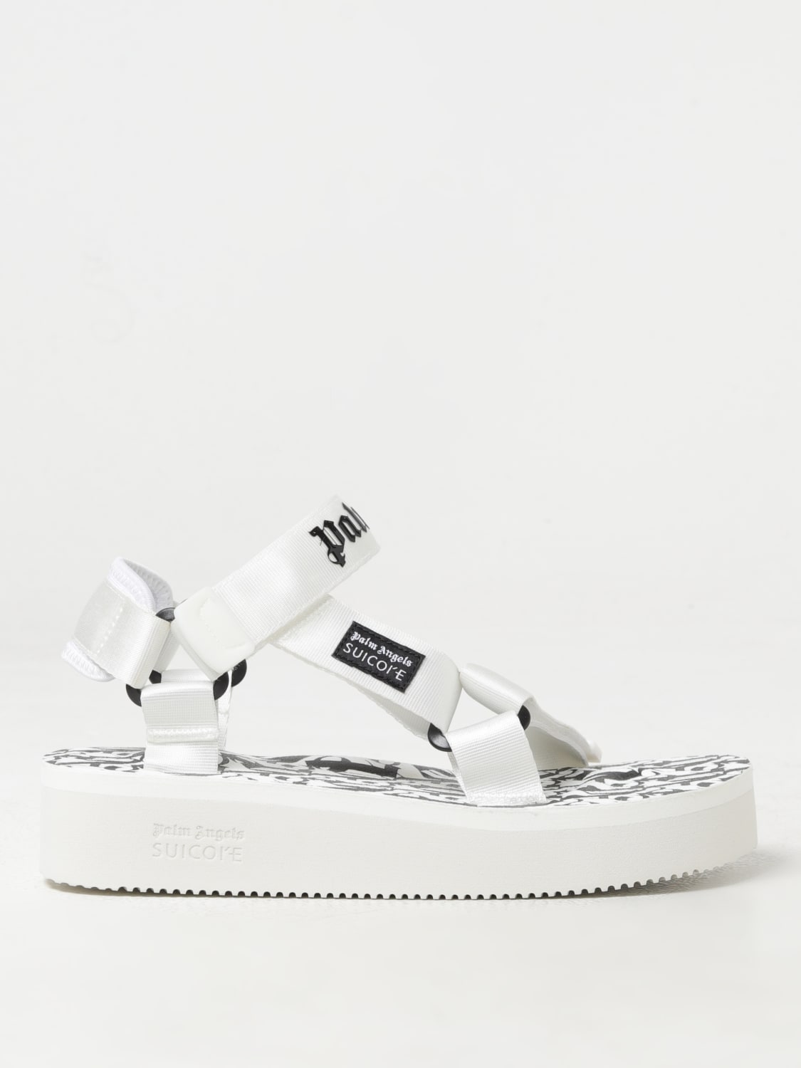 PALM ANGELS: Shoes woman - White | Palm Angels flat sandals ...