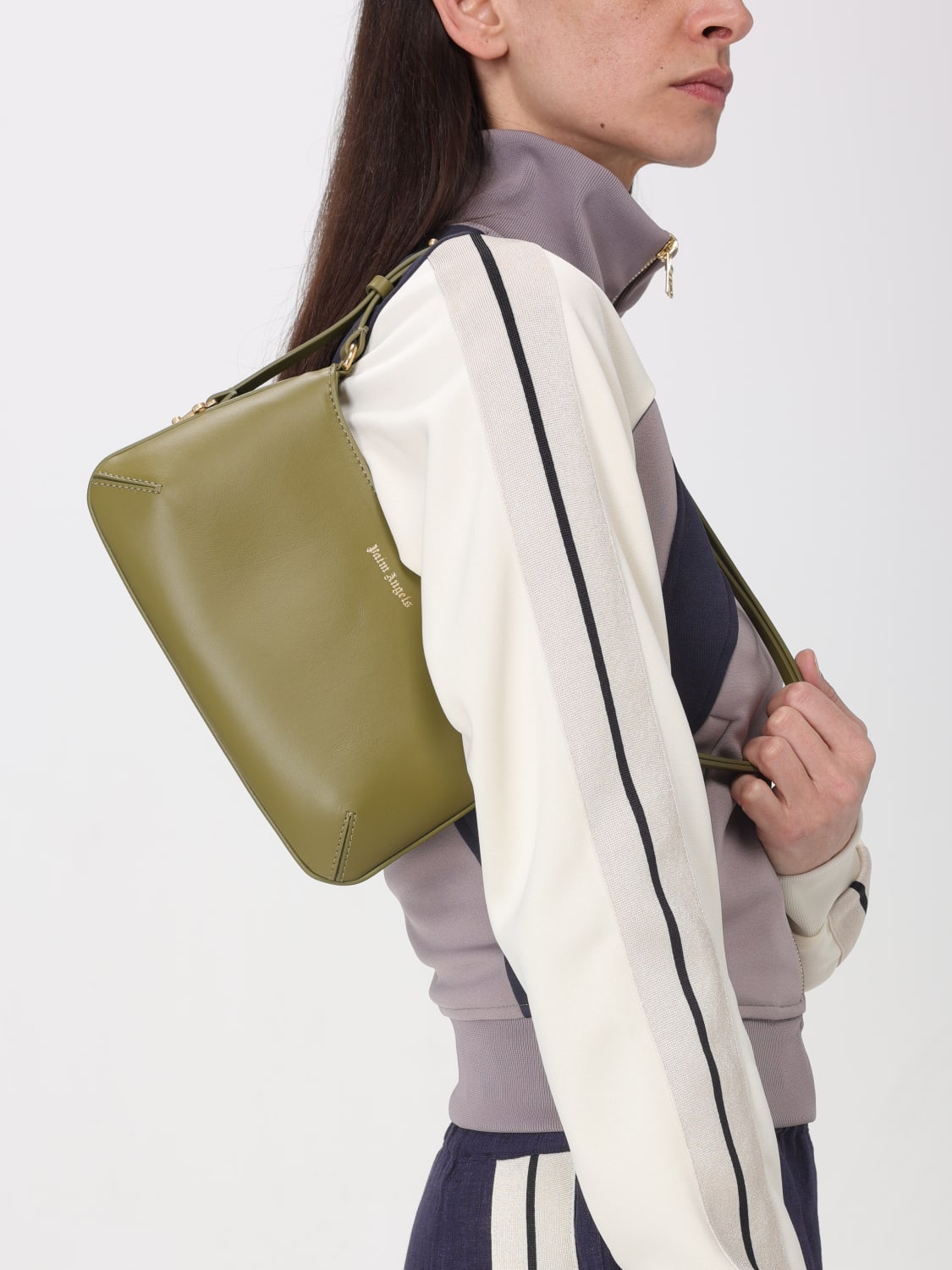 PALM ANGELS SHOULDER BAG: Shoulder bag woman Palm Angels, Olive - Img 2