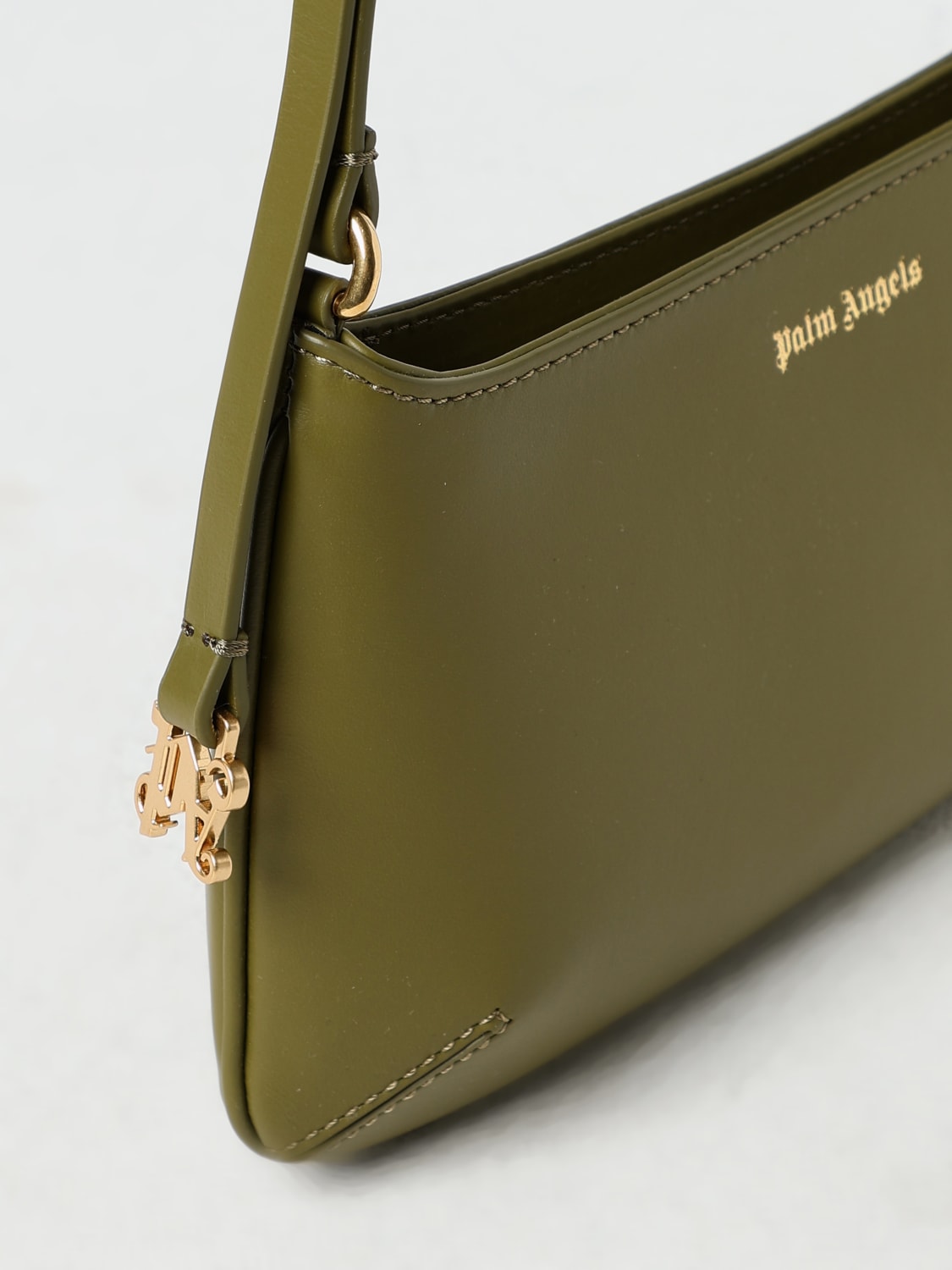 Palm Angels Outlet: Shoulder bag woman - Olive | Palm Angels shoulder bag  PWNN028S24LEA001 online at GIGLIO.COM