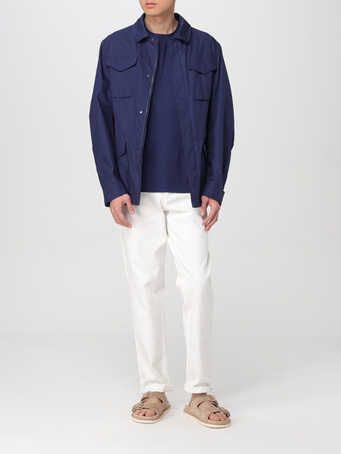 BRUNELLO CUCINELLI T-SHIRT: T-shirt herren Brunello Cucinelli, Blau - Img 2