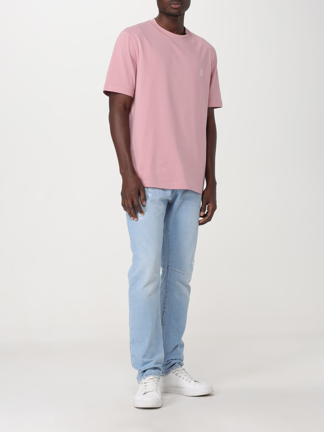 BRUNELLO CUCINELLI CAMISETA: Camiseta hombre Brunello Cucinelli, Rosa - Img 2